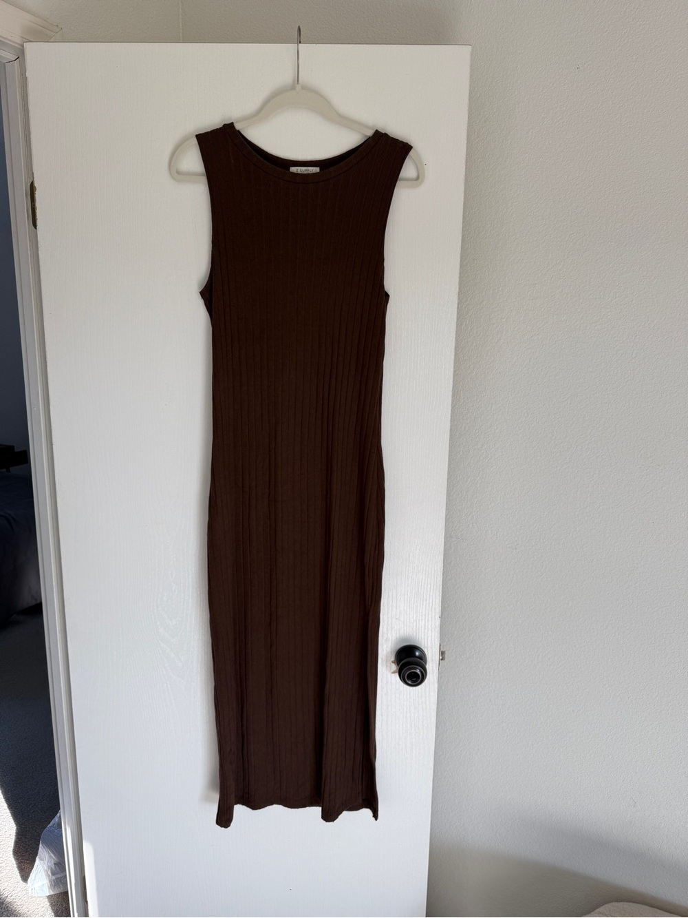 Z Supply Sleeveless Ribbed Maxi Dress - Chocolate Brown